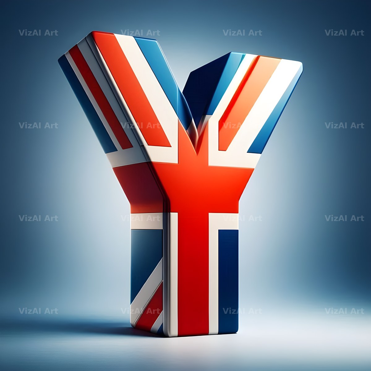 Union Jack alphabet letter Y