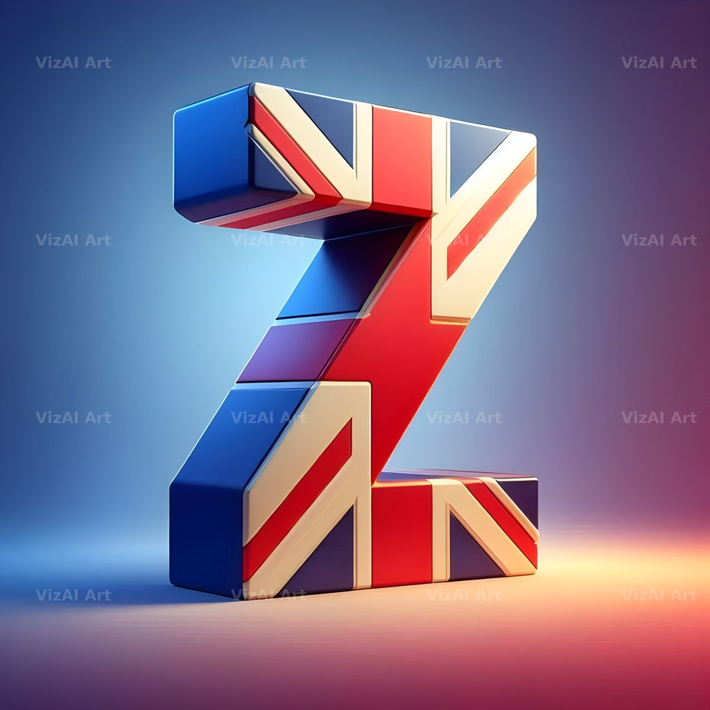 Union Jack alphabet letter Z