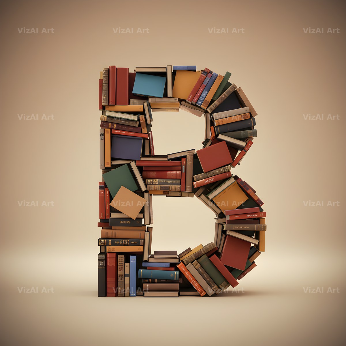 Vintage Book Spine alphabet letter B