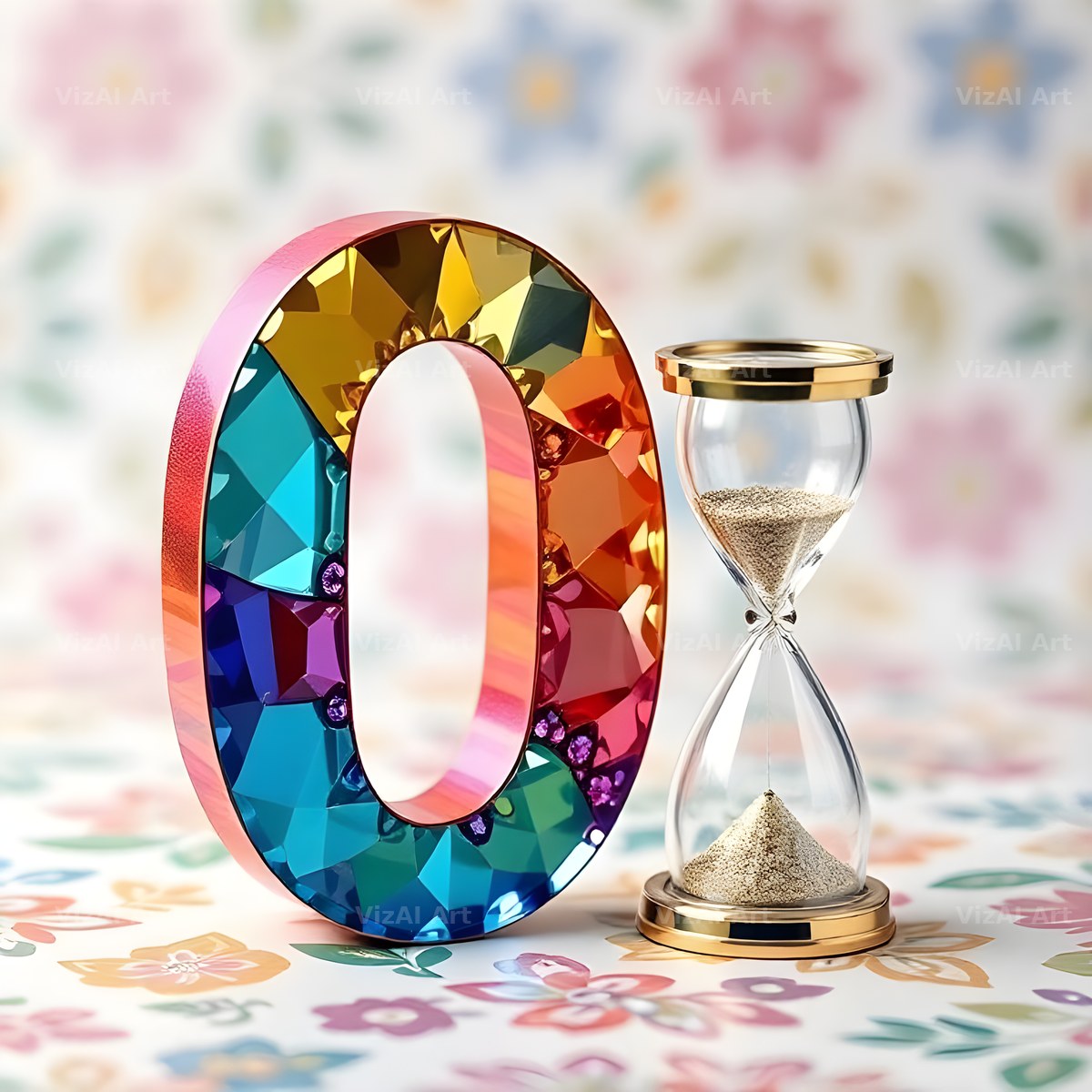 Vintage Hourglass alphabet letter O