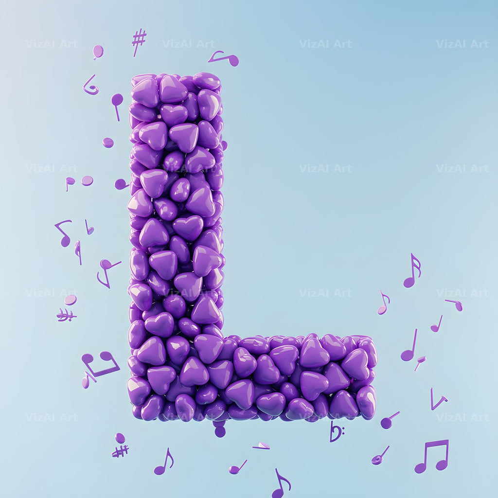 Violet Petal alphabet letter L
