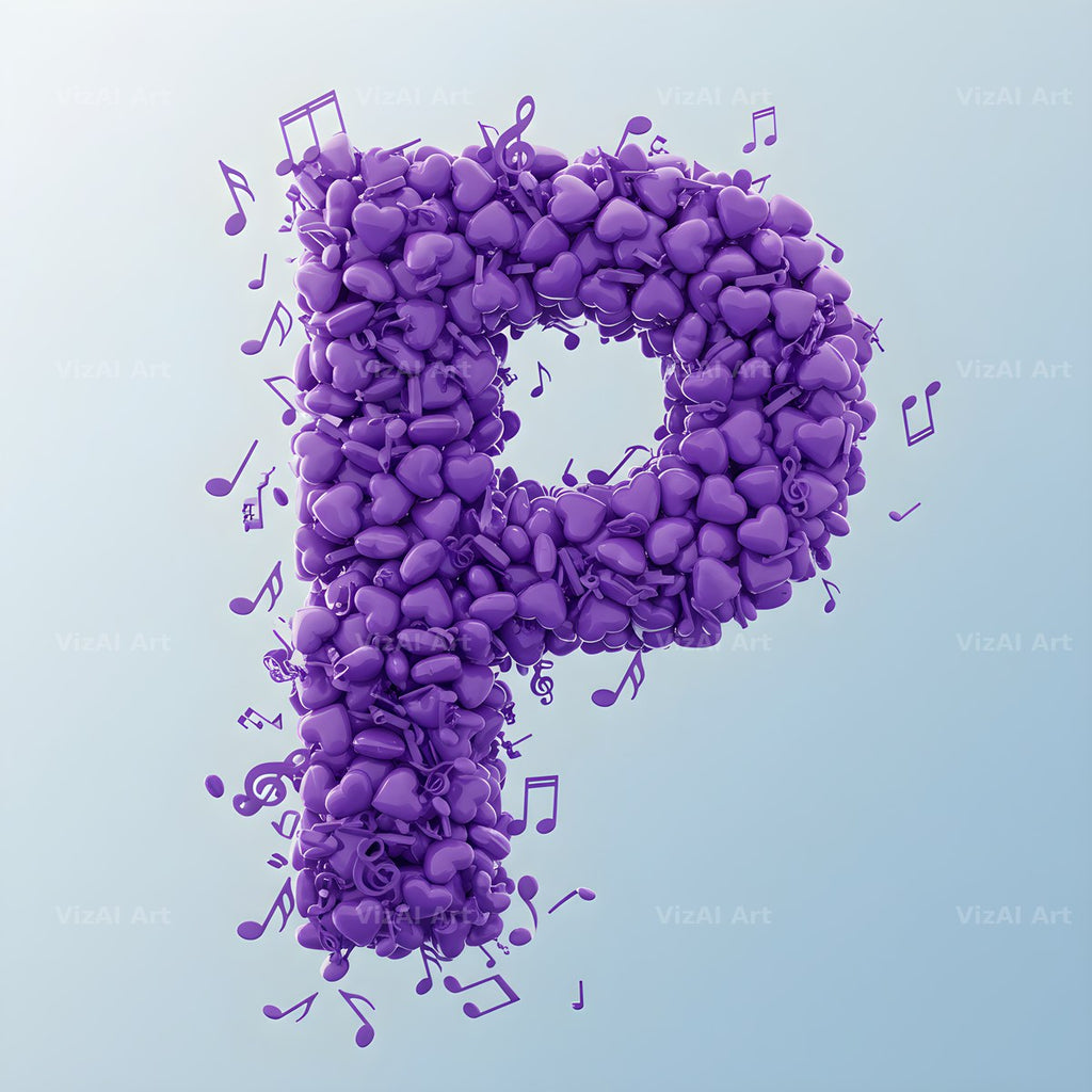 Violet Petal alphabet letter P