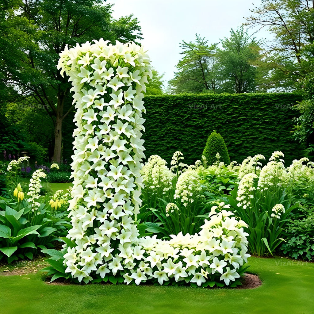 White Garden Topiary alphabet letter L