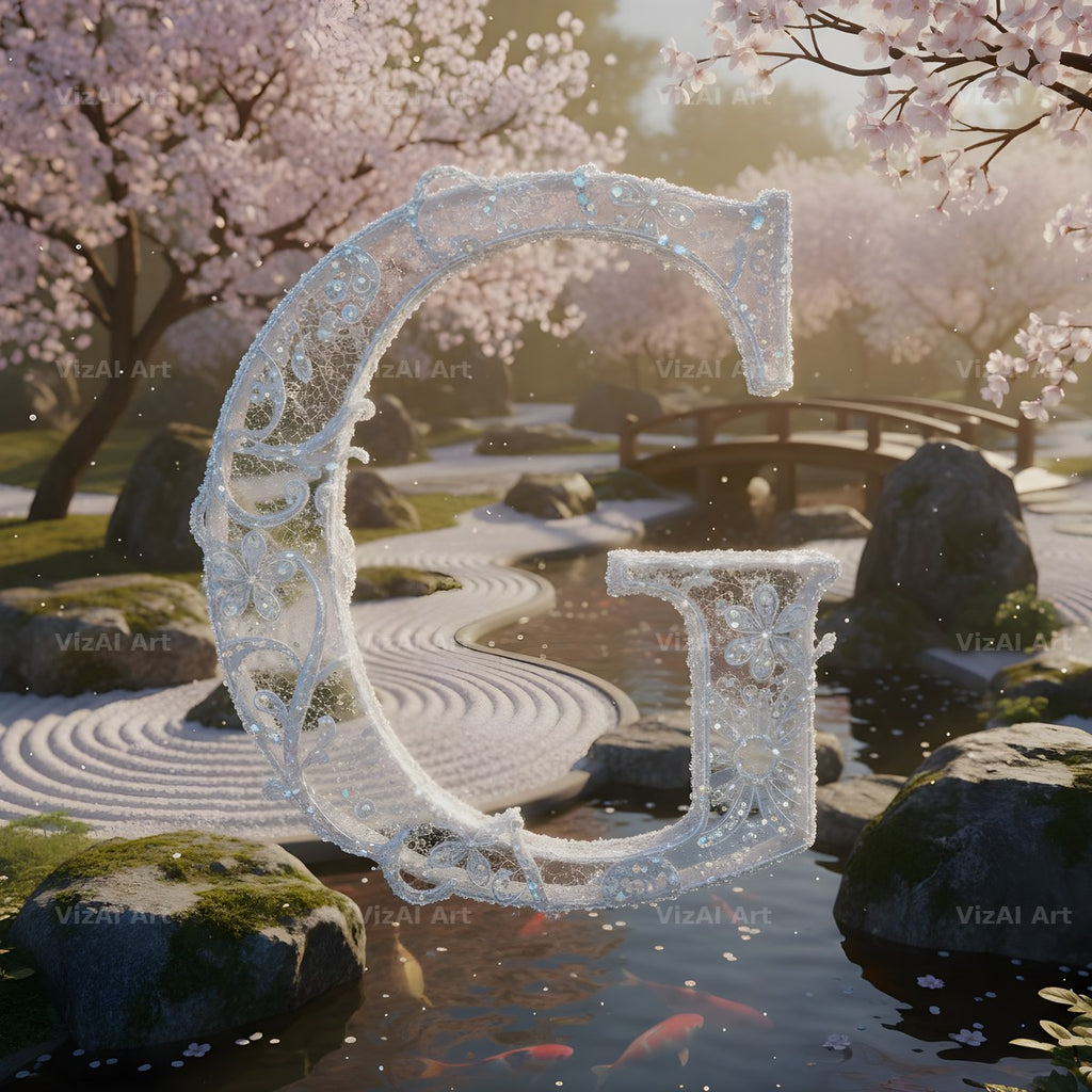 White Lace Garden alphabet letter G