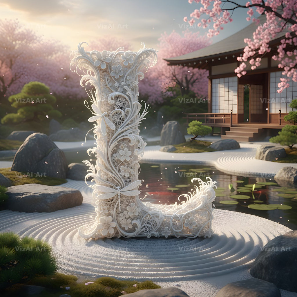 White Lace Garden alphabet letter L