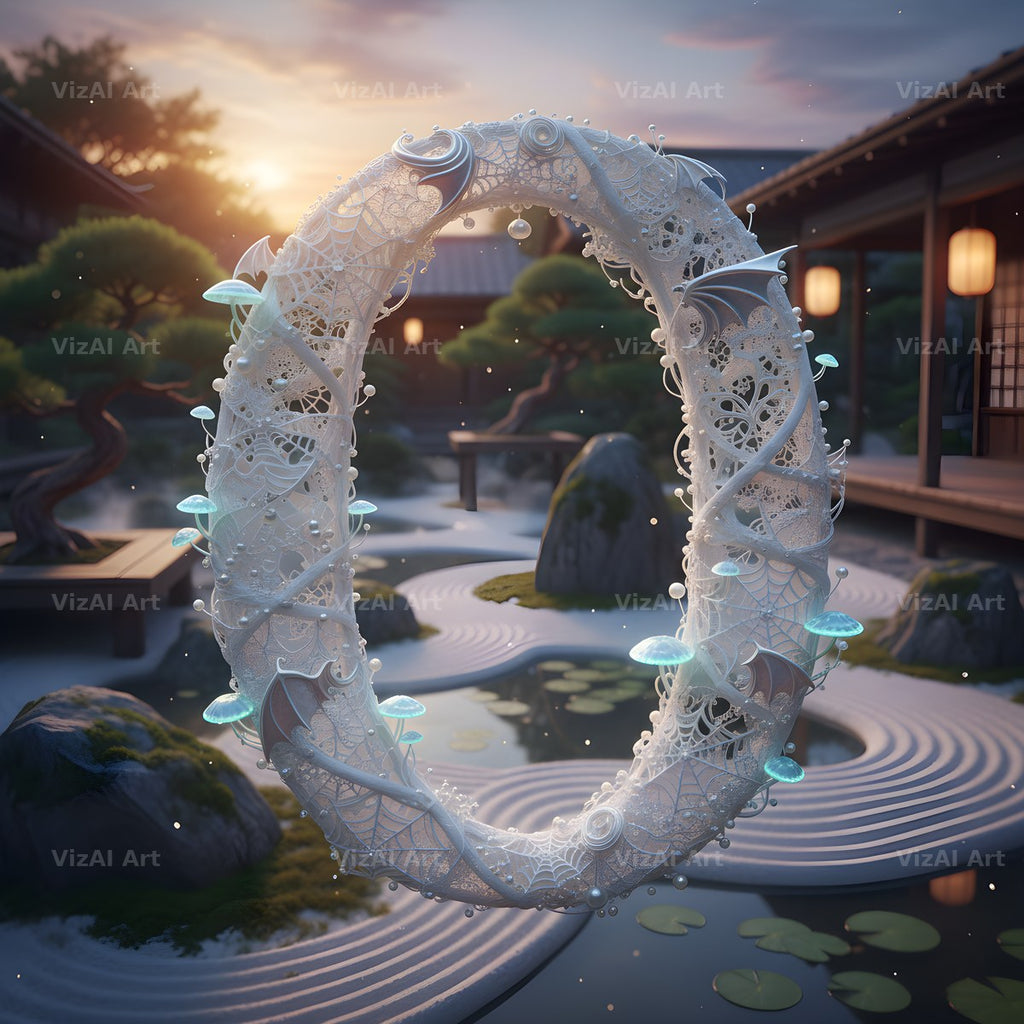White Lace Garden alphabet letter O