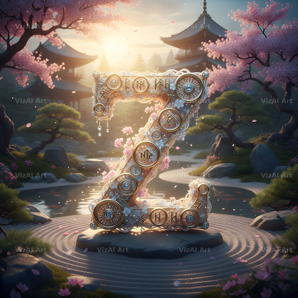 White Lace Garden alphabet letter Z