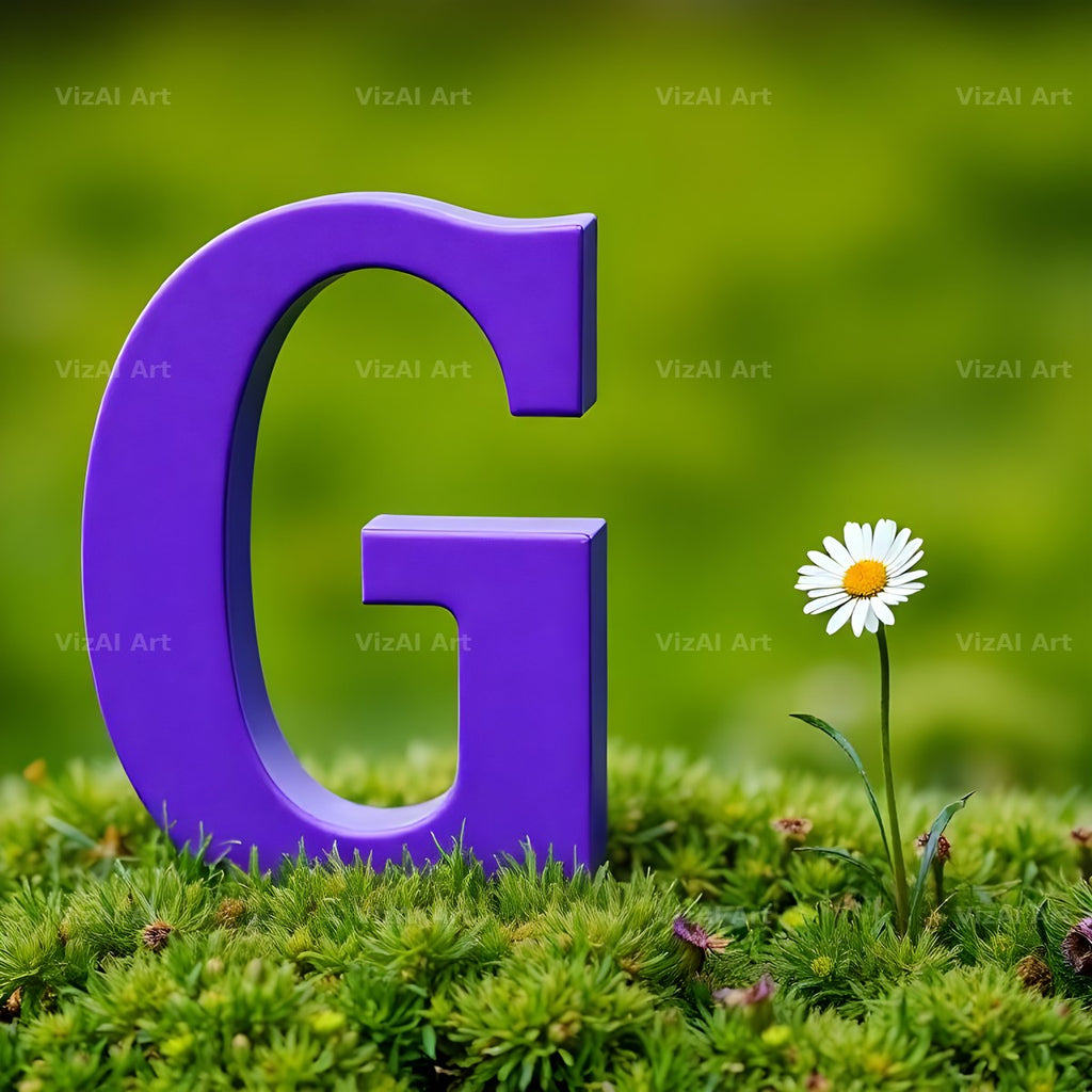 Wild Meadow Daisy alphabet letter G