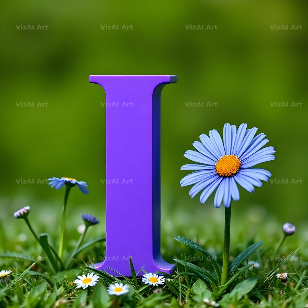 Wild Meadow Daisy alphabet letter I