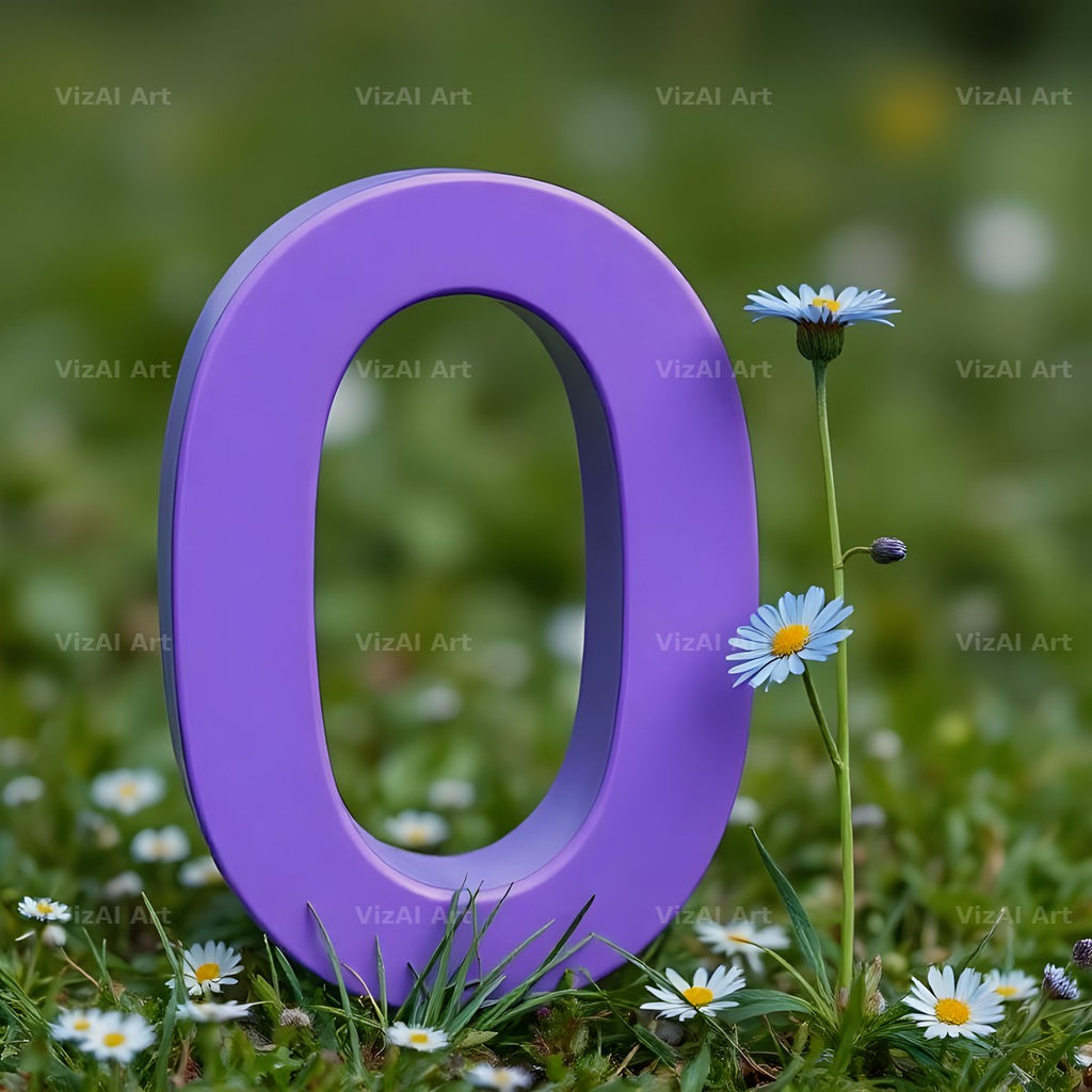 Wild Meadow Daisy alphabet letter O