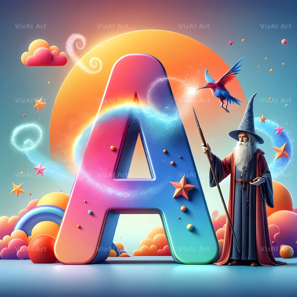 Wizard Spell Night alphabet letter A