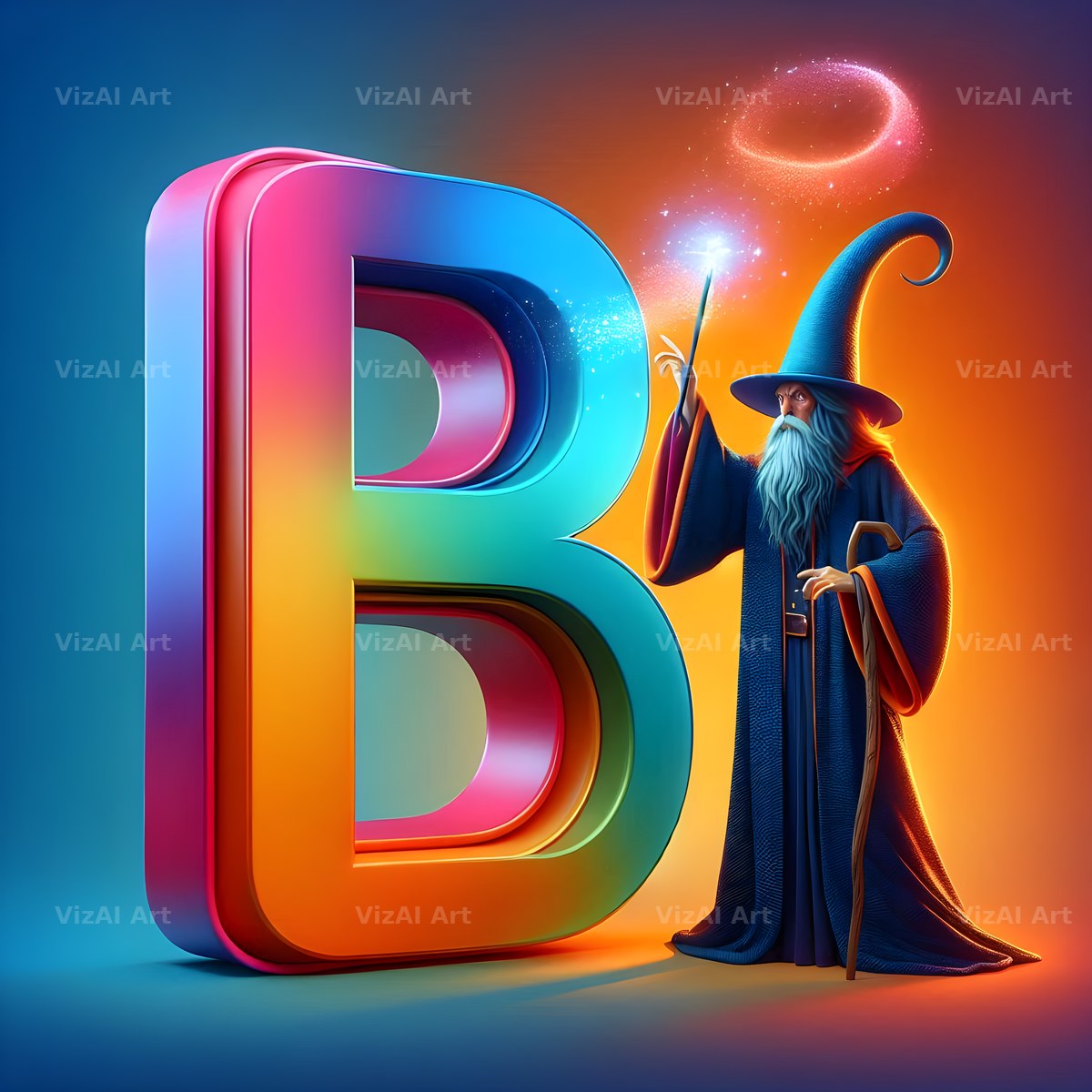 Wizard Spell Night alphabet letter B