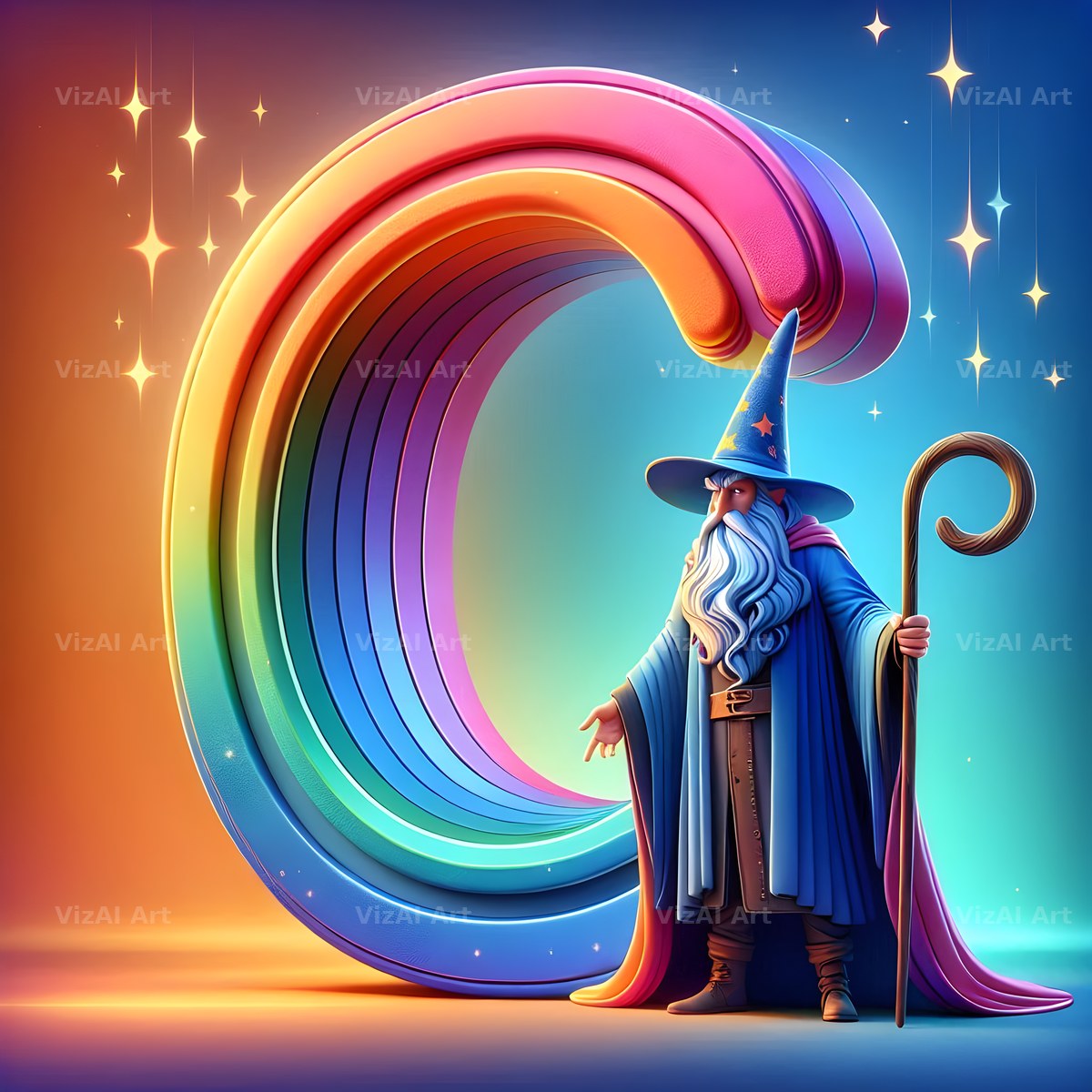 Wizard Spell Night alphabet letter C