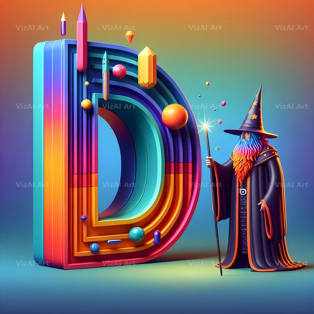 Wizard Spell Night alphabet letter D