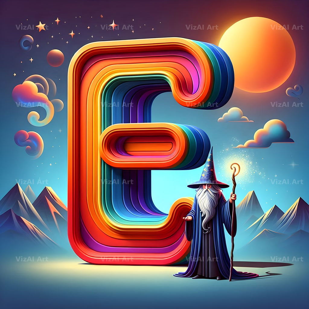 Wizard Spell Night alphabet letter E