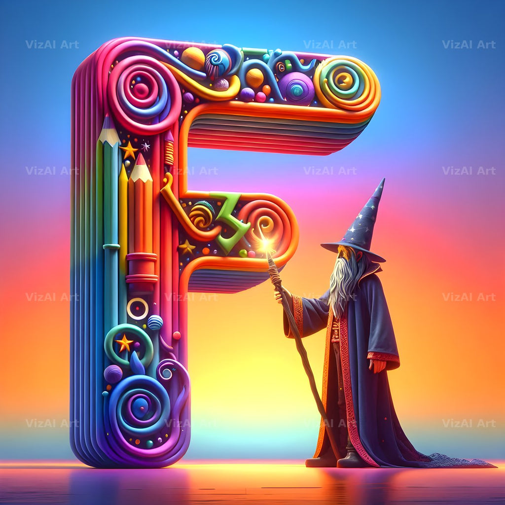 Wizard Spell Night alphabet letter F