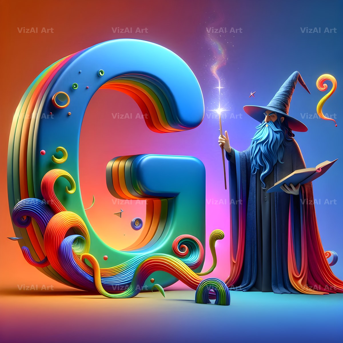 Wizard Spell Night alphabet letter G