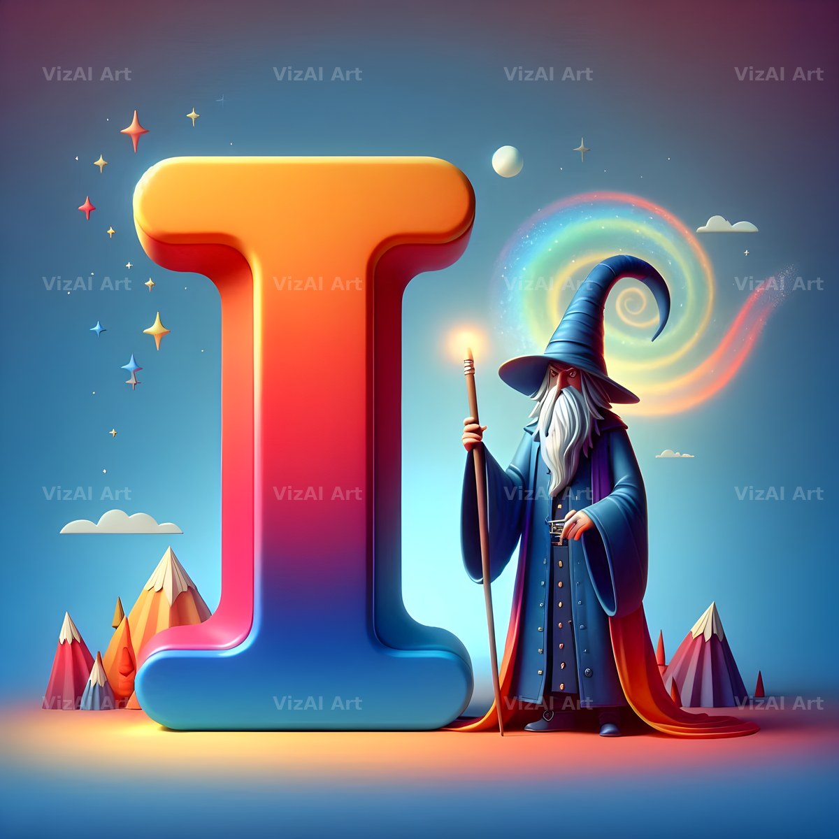 Wizard Spell Night alphabet letter I