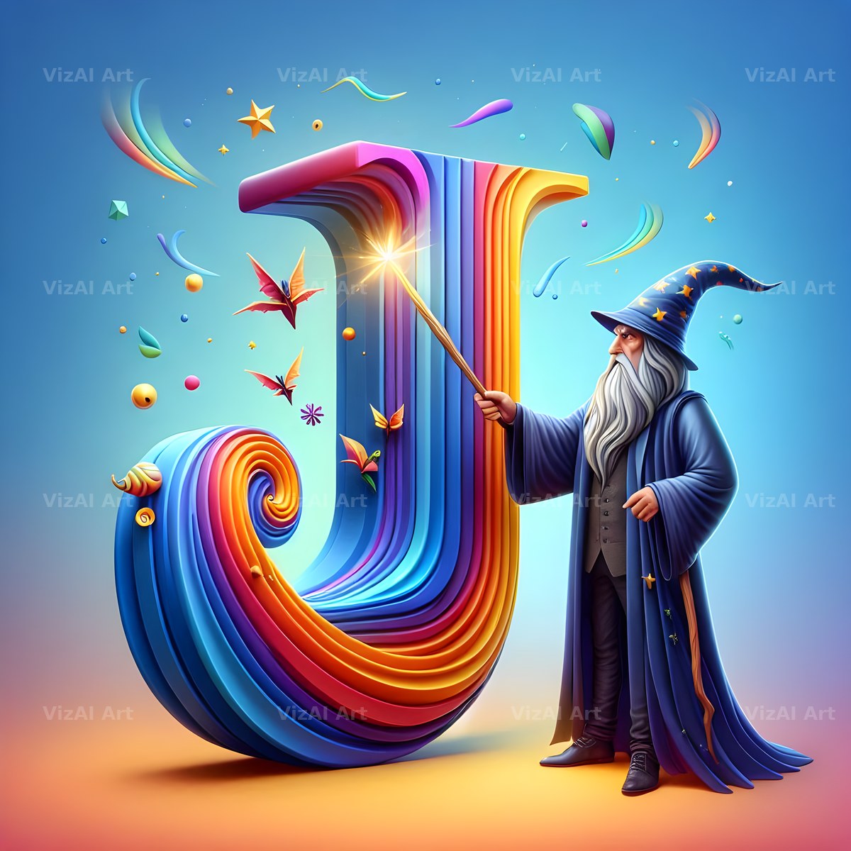 Wizard Spell Night alphabet letter J