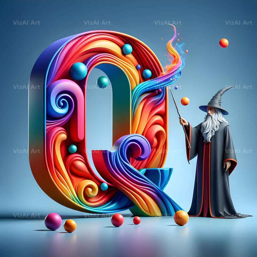 Wizard Spell Night alphabet letter Q
