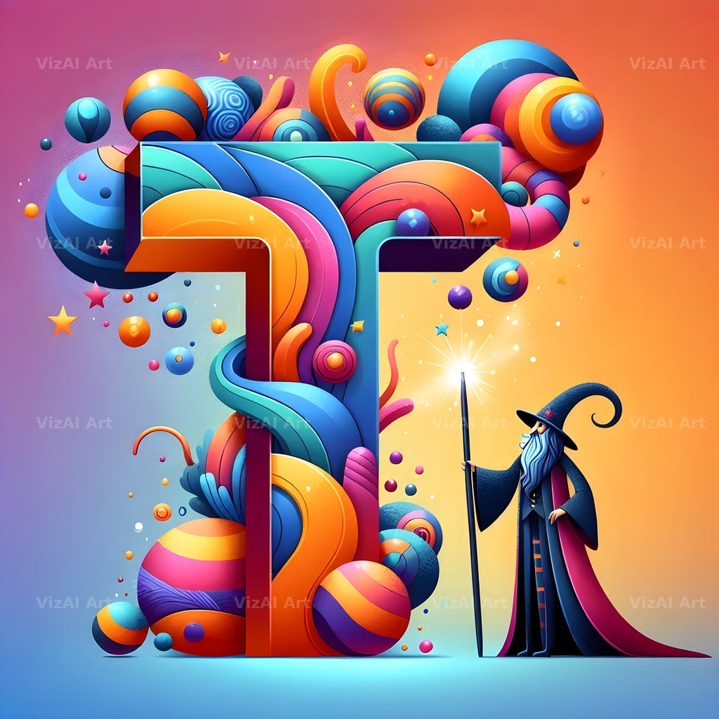 Wizard Spell Night alphabet letter T