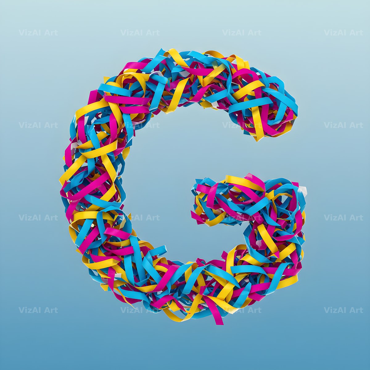 Woven Ribbon Cord alphabet letter G
