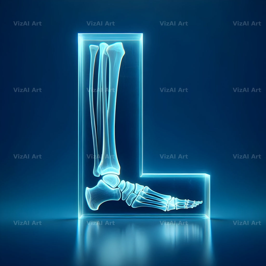 X-Ray Skeleton Scan alphabet letter L