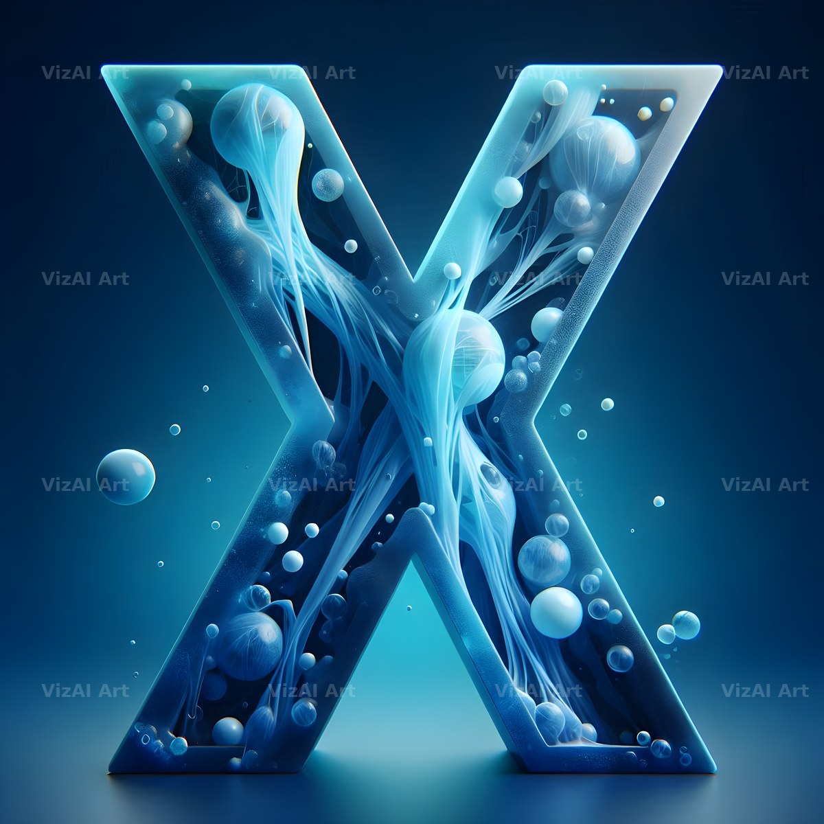 X-Ray Skeleton Scan alphabet letter X