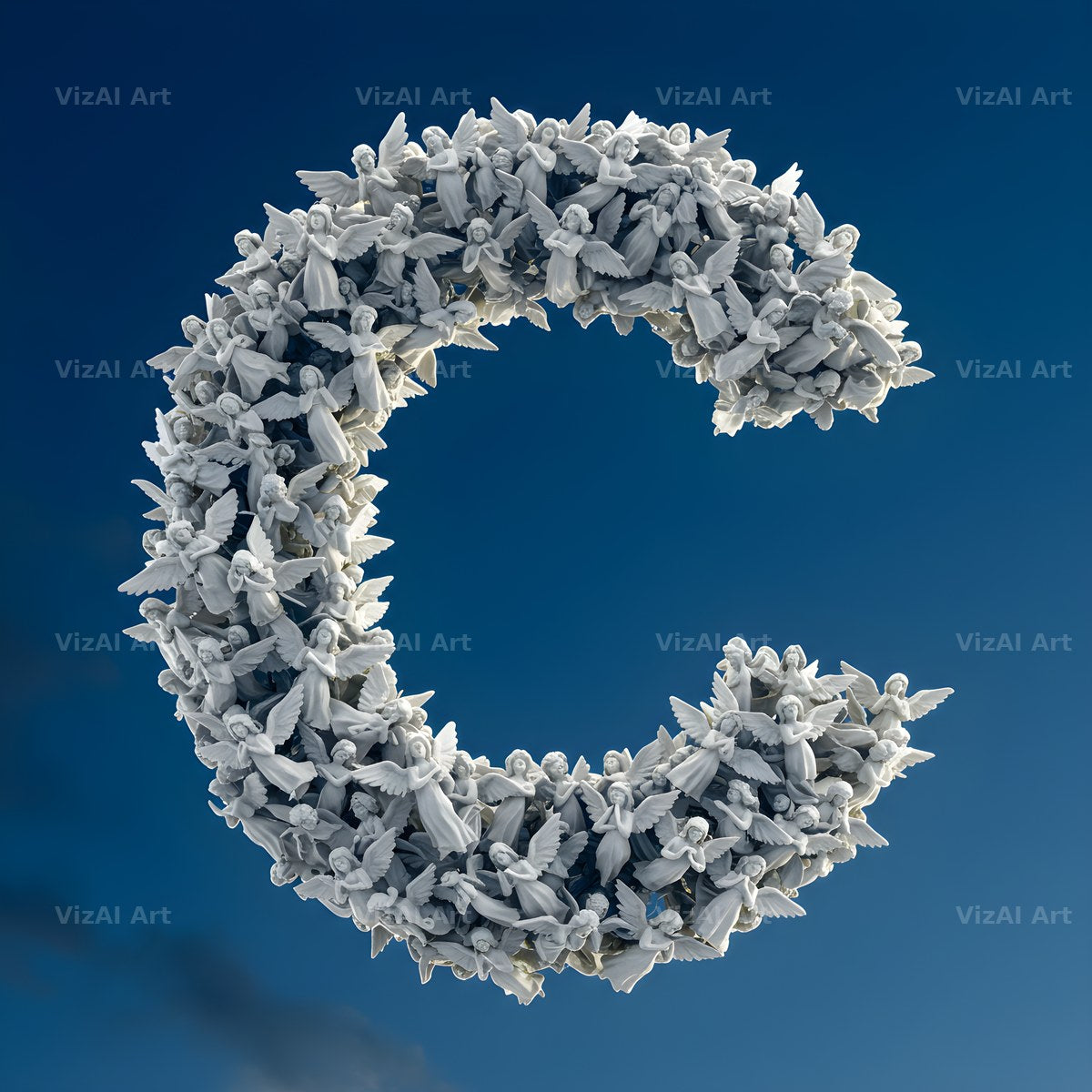 White Angel alphabet letter C