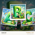 Storybook Crocodile alphabet — choose an individual printable letter