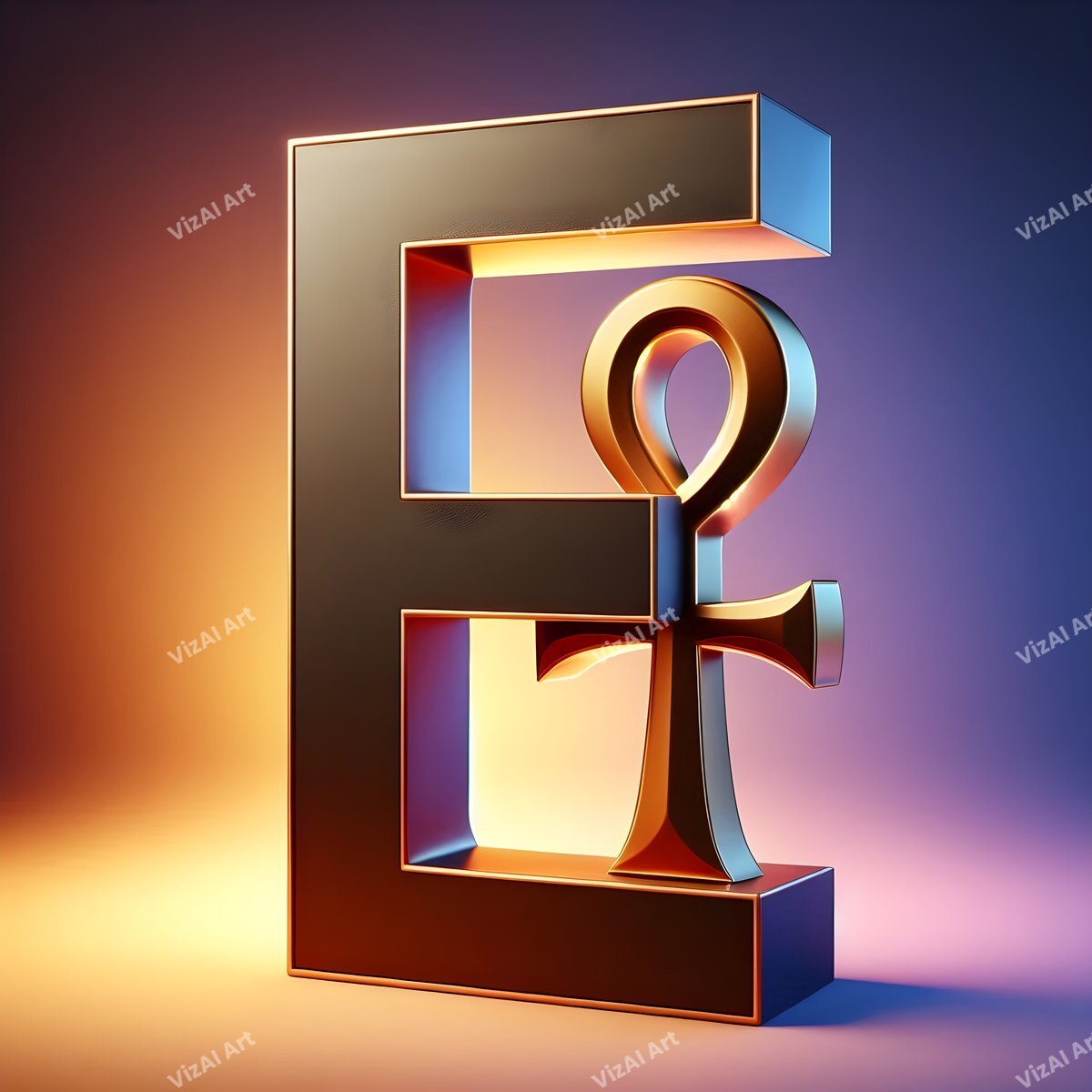 Ankh alphabet letter E