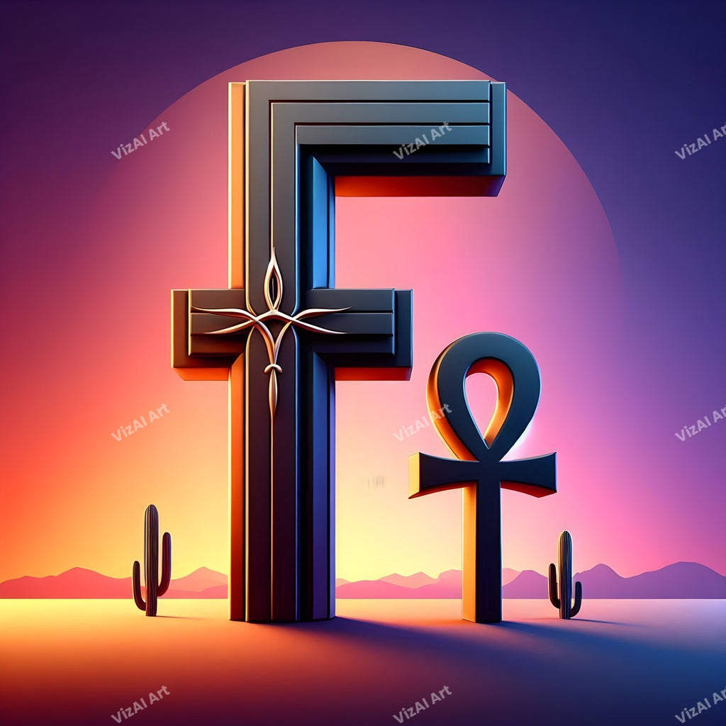Ankh alphabet letter F