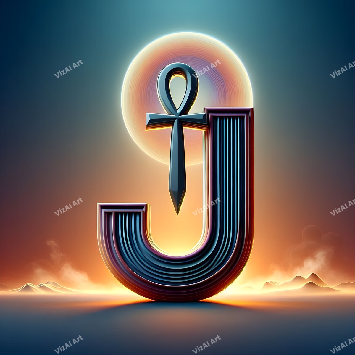 Ankh alphabet letter J