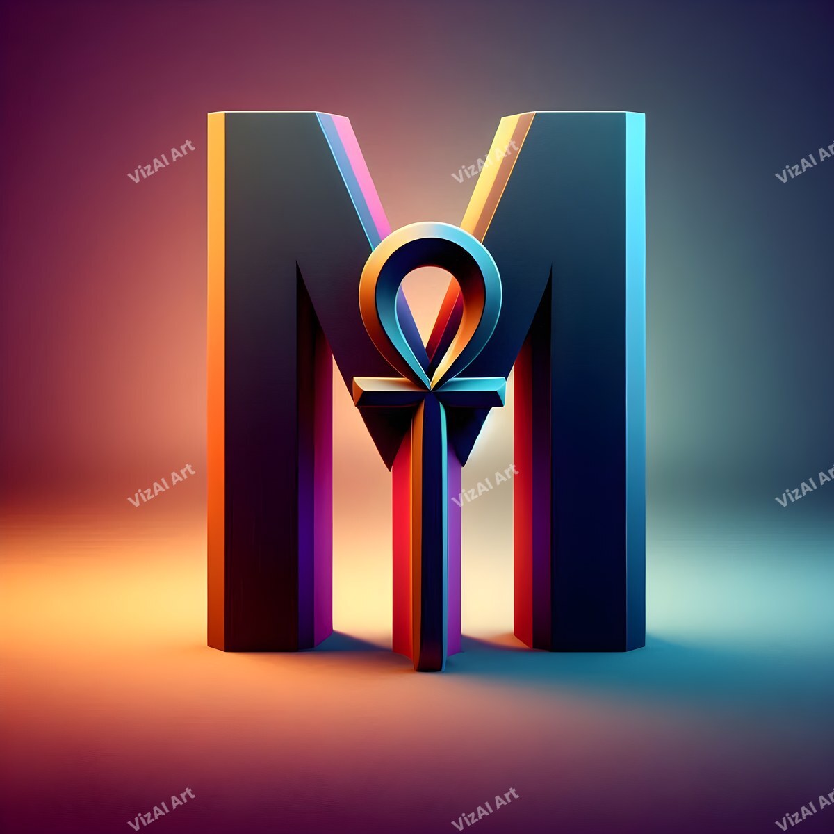 Ankh alphabet letter M