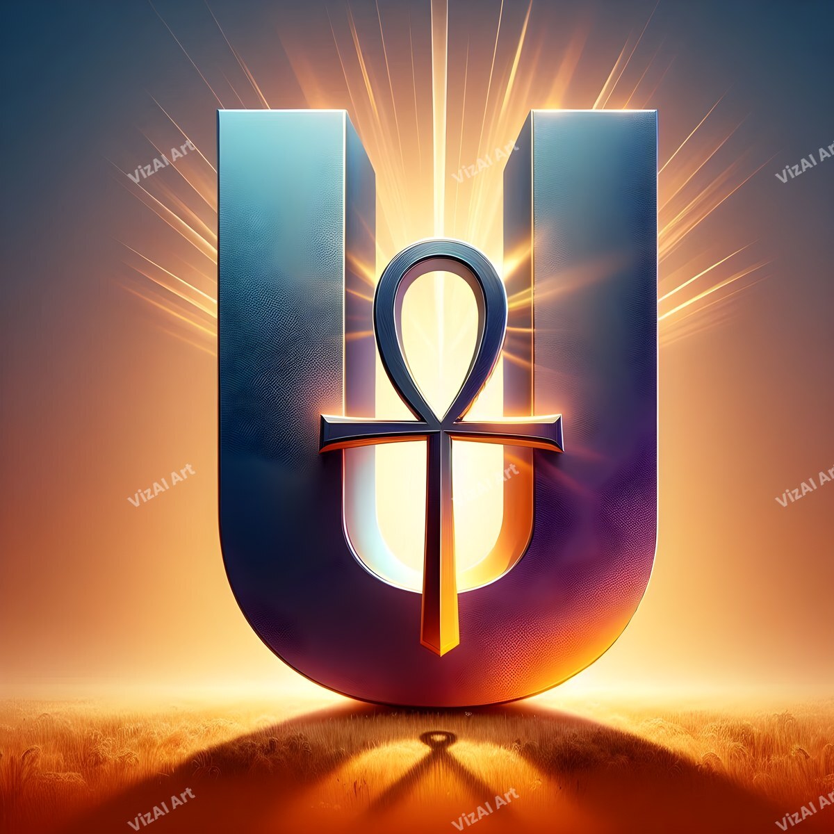 Ankh alphabet letter U
