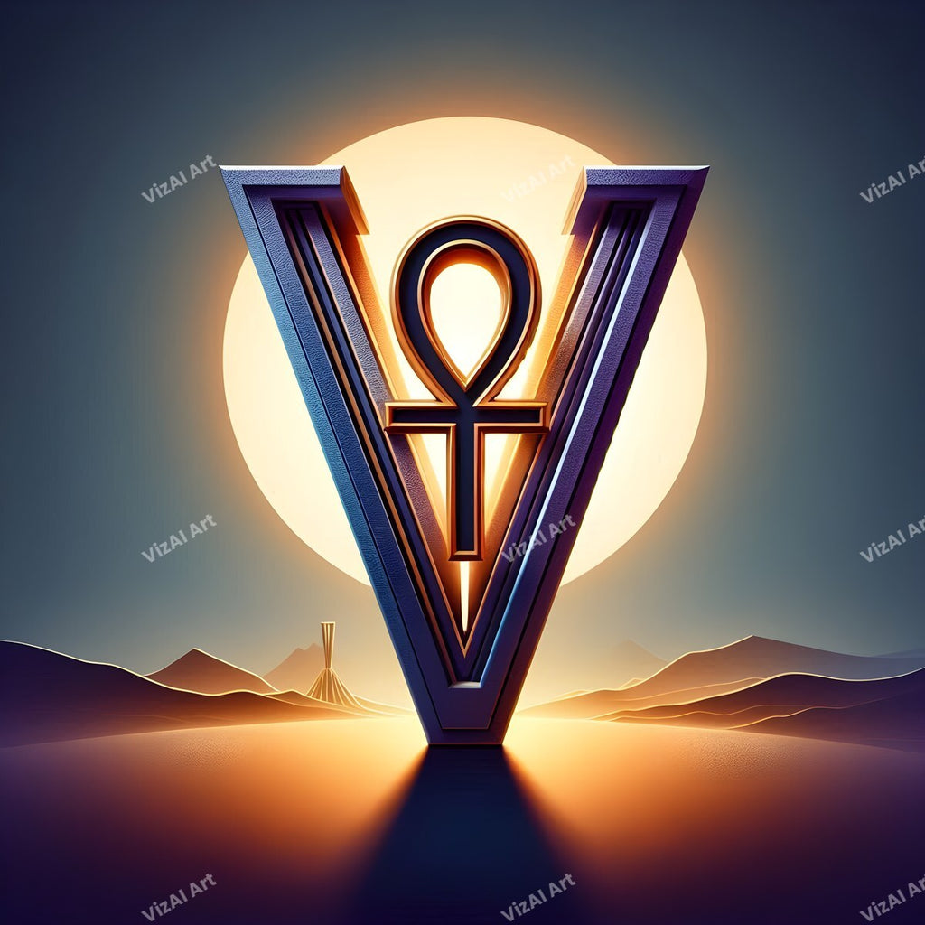 Ankh alphabet letter V