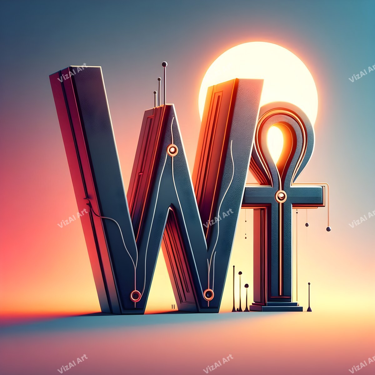 Ankh alphabet letter W