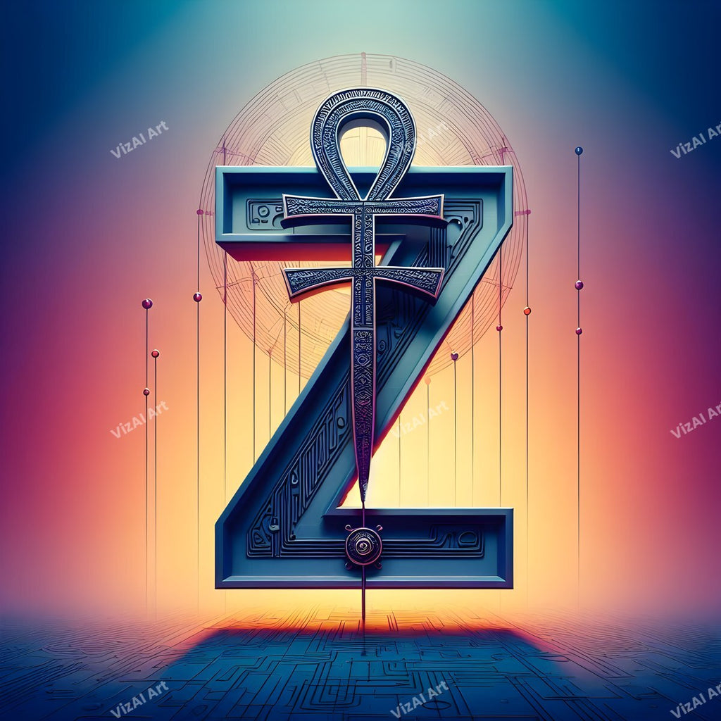 Ankh alphabet letter Z