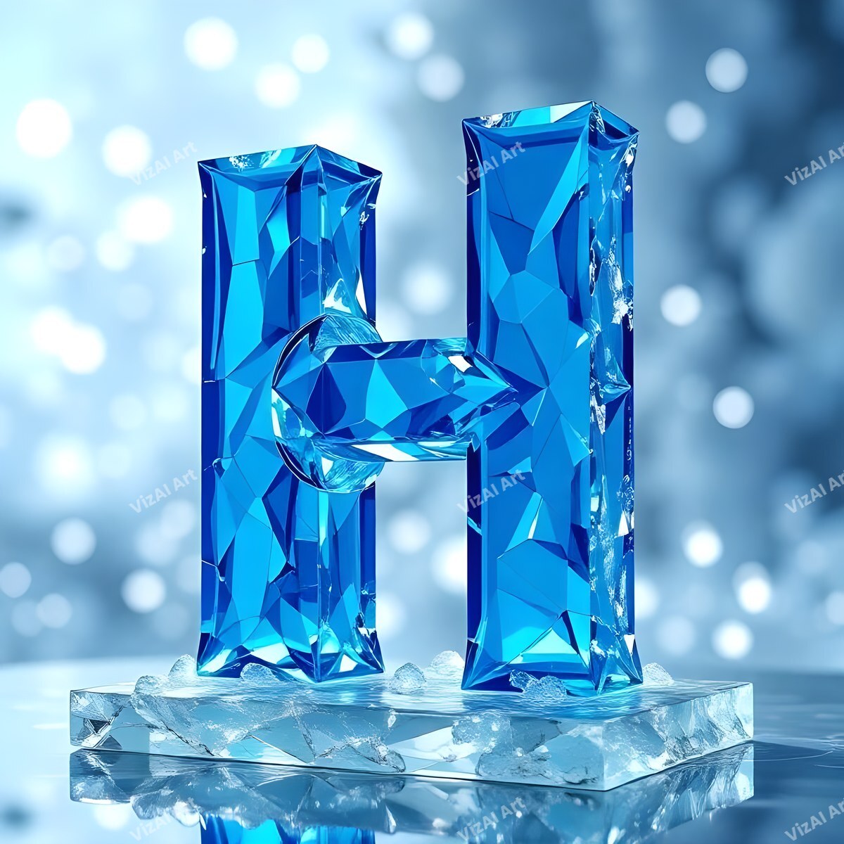 Blue Crystal alphabet letter H