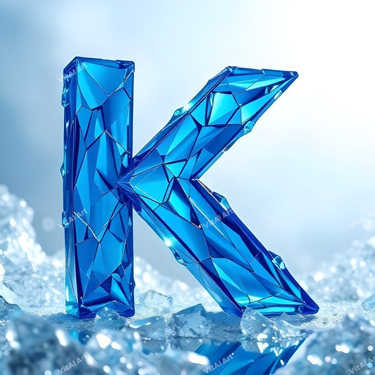 Blue Crystal alphabet letter K