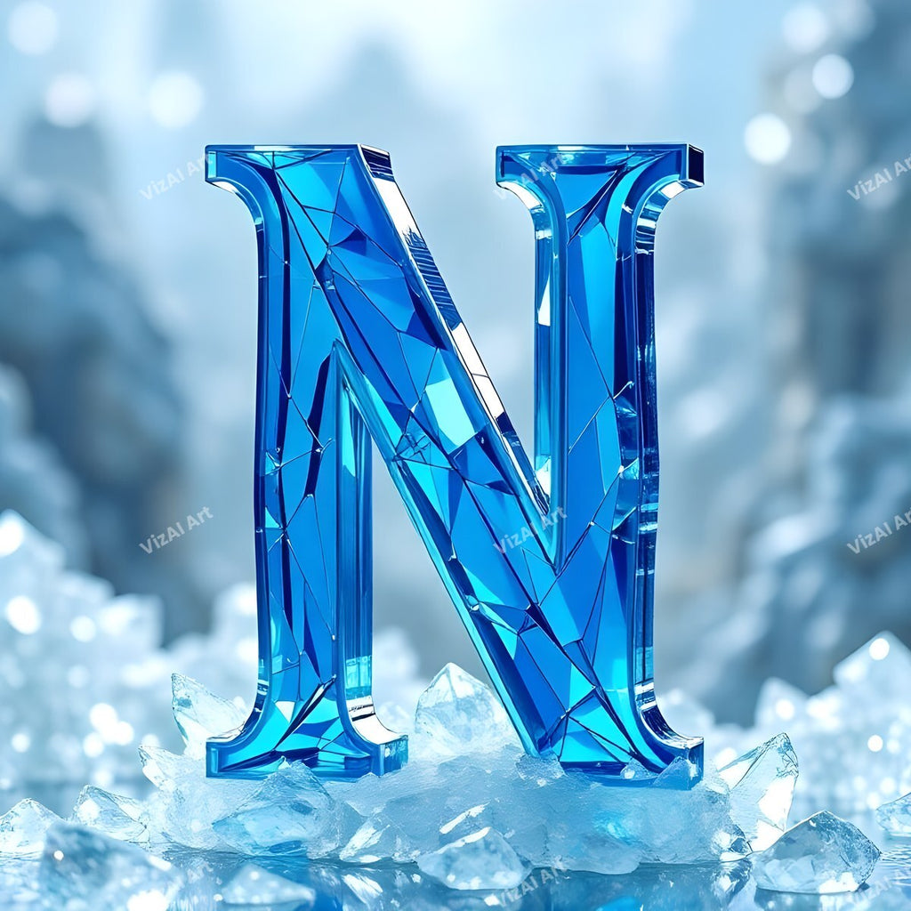 Blue Crystal alphabet letter N