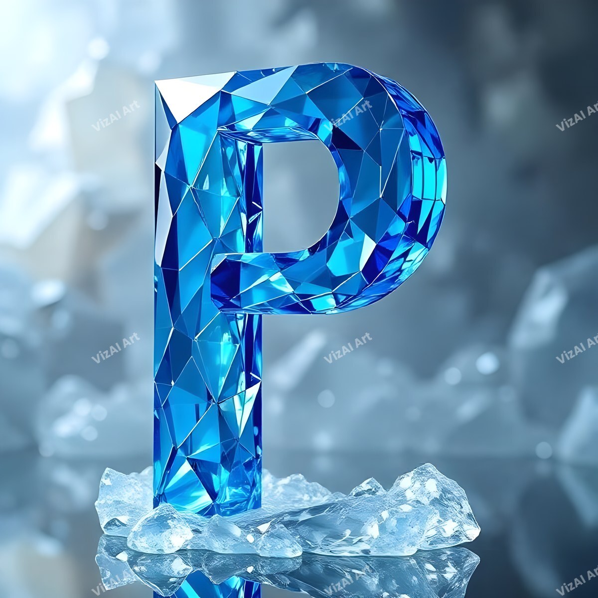 Blue Crystal alphabet letter P