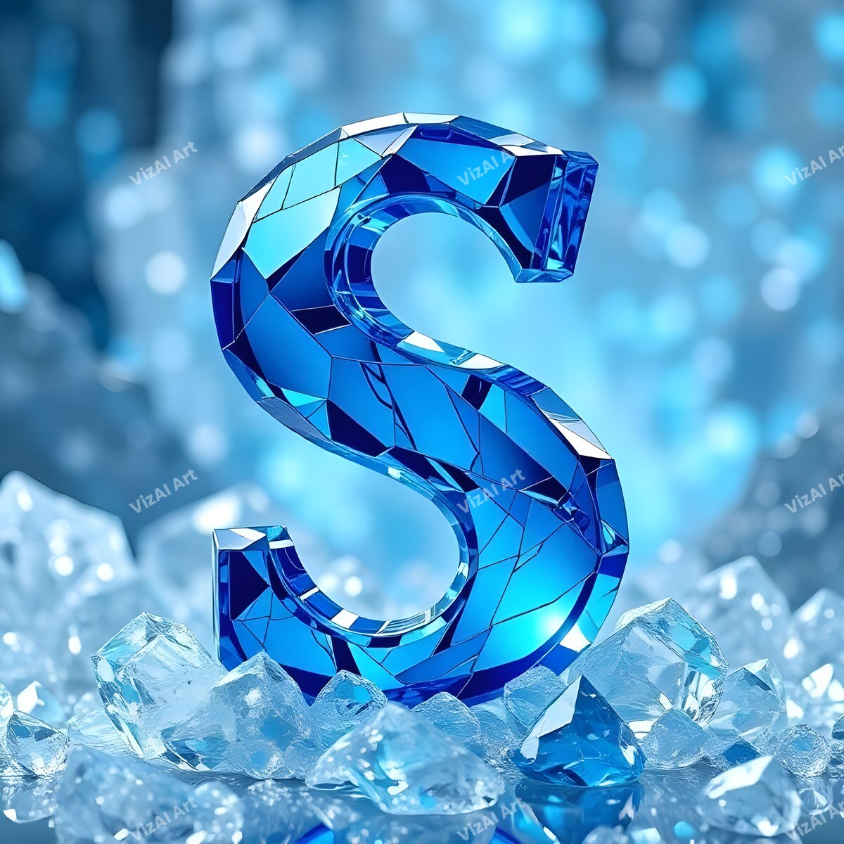 Blue Crystal alphabet letter S