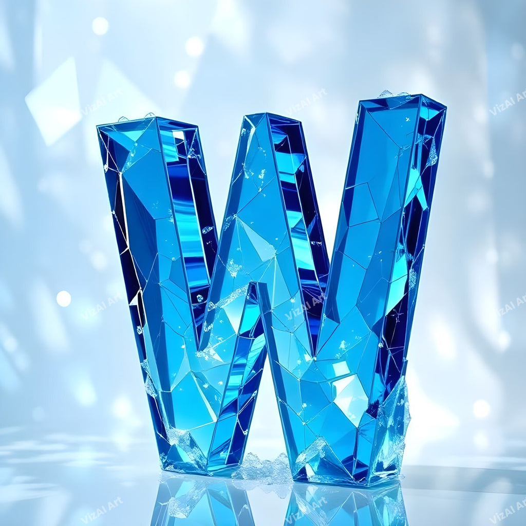 Blue Crystal alphabet letter W