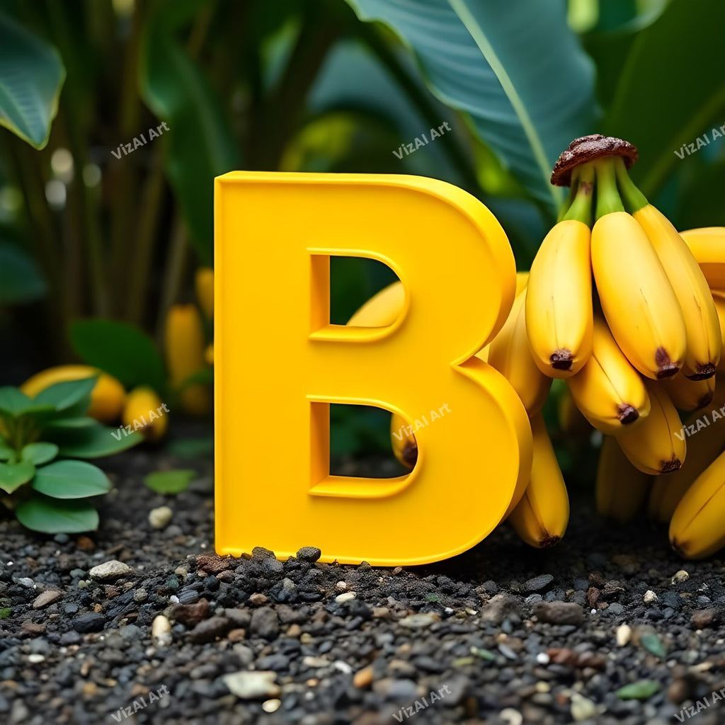 Banana alphabet letter B