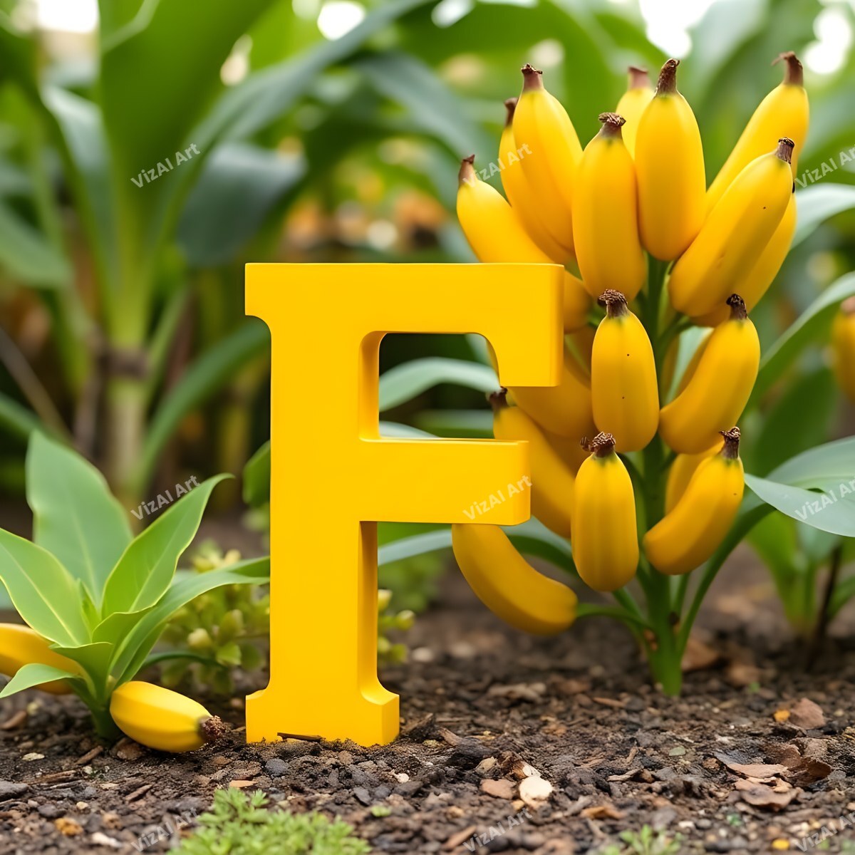 Banana alphabet letter F