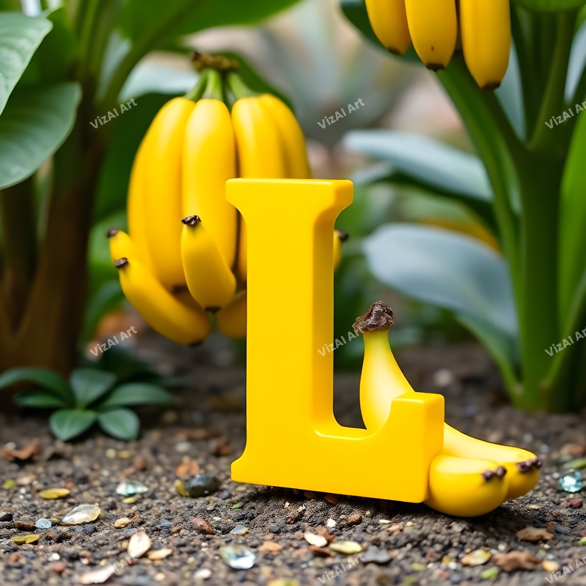 Banana alphabet letter L