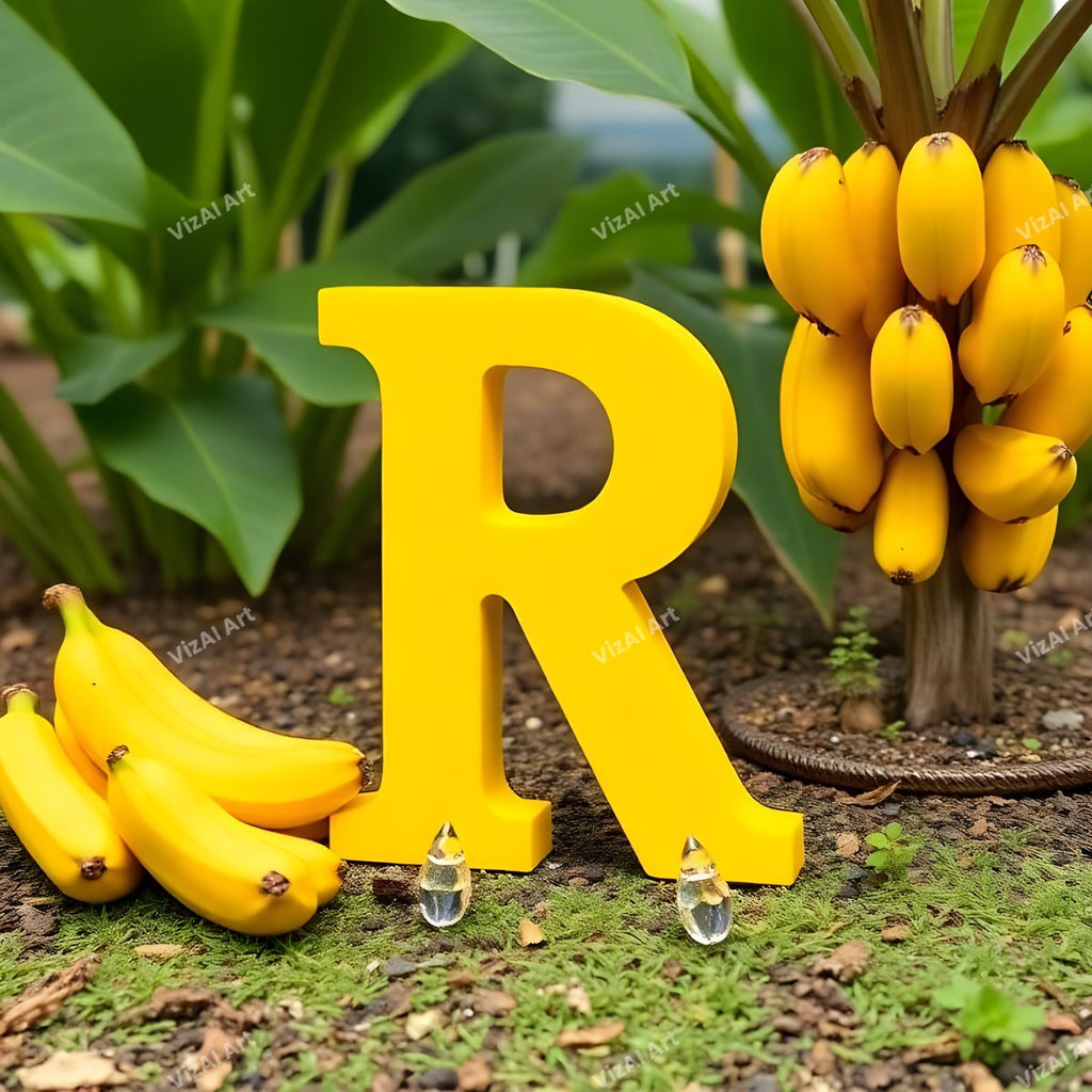 Banana alphabet letter R