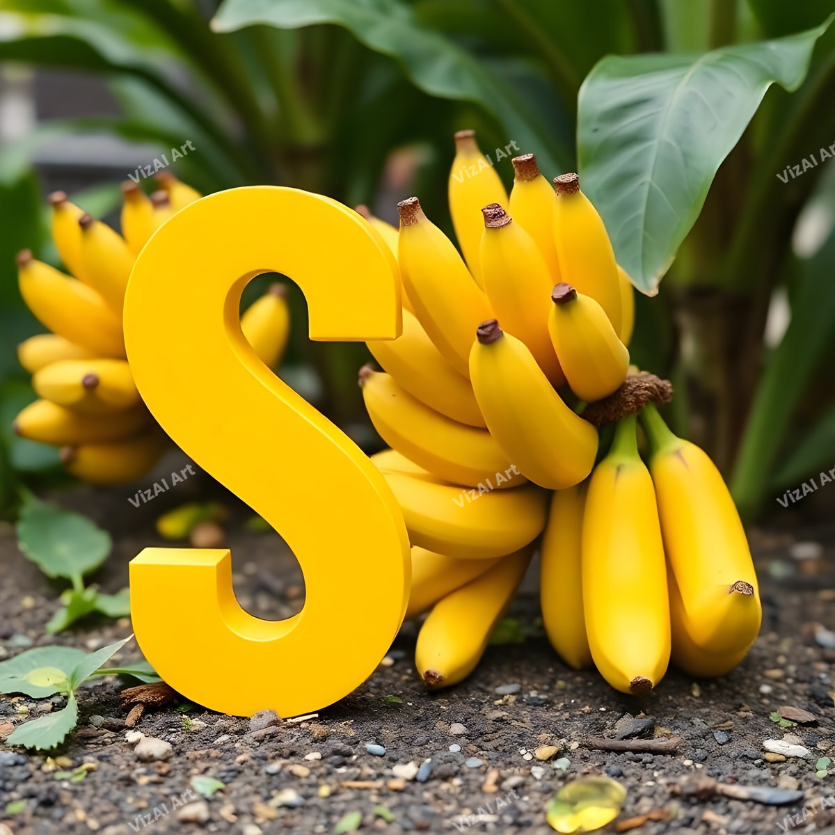 Banana alphabet letter S
