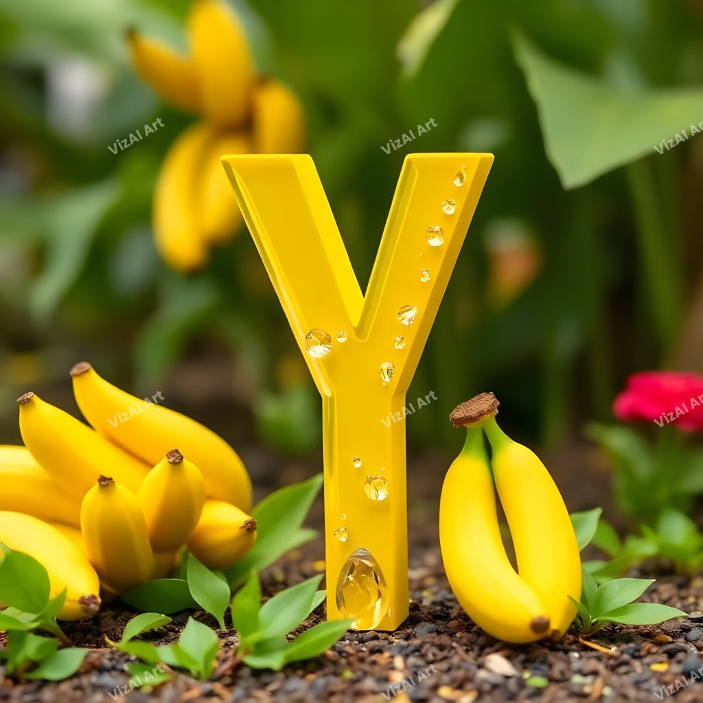 Banana alphabet letter Y
